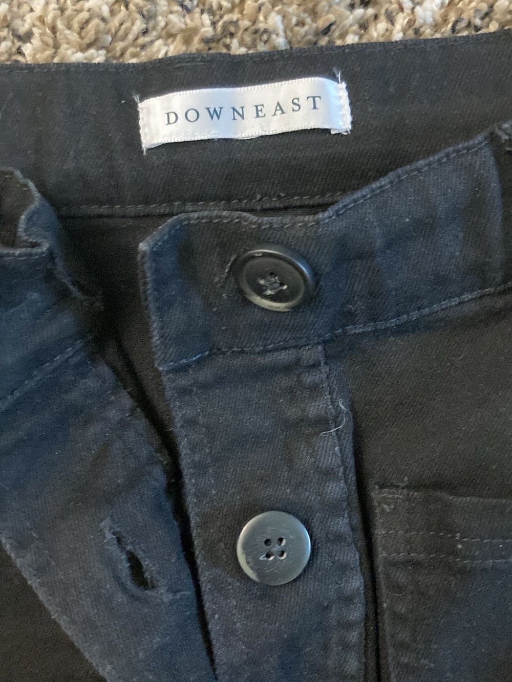 DownEast Black Button-Front Midi Skirt - Picture 2 of 2